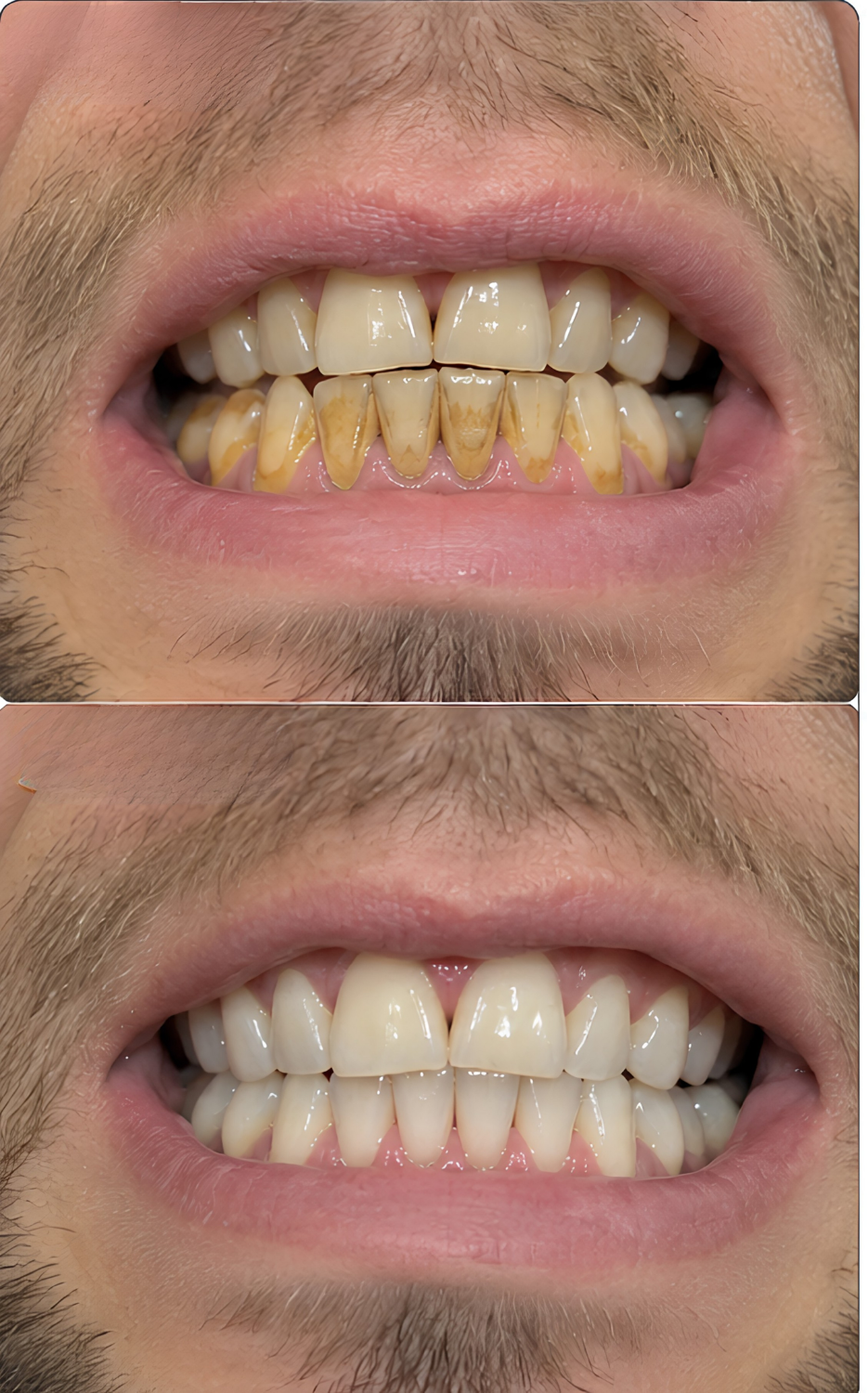 Before and after using LumiSmile